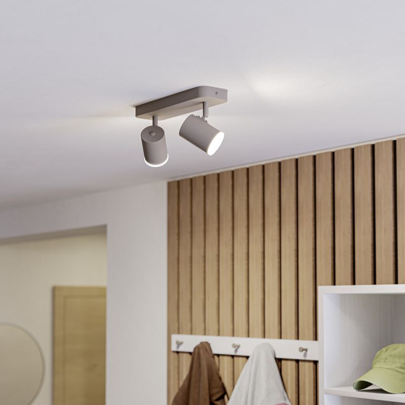 Brun modern takspotlight badrum stål, Consuma, IP44