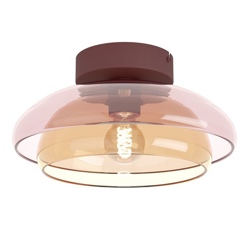 Röd retro taklampa glas, Salesiani