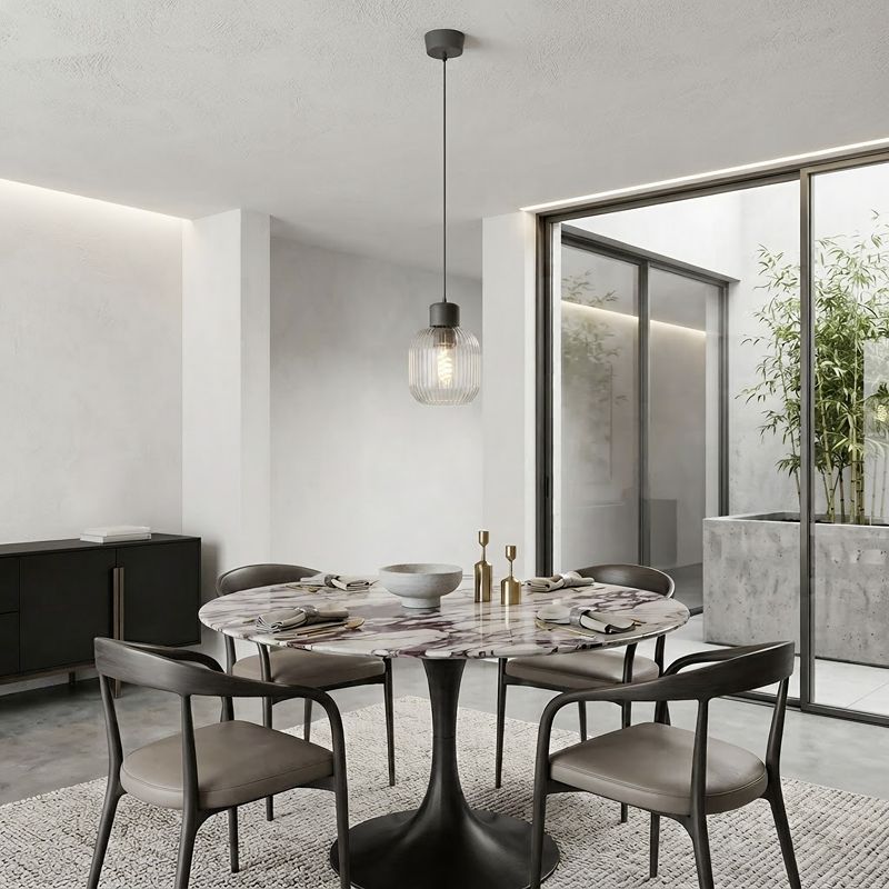 Svart modern fönsterlampa glas, Dasmina