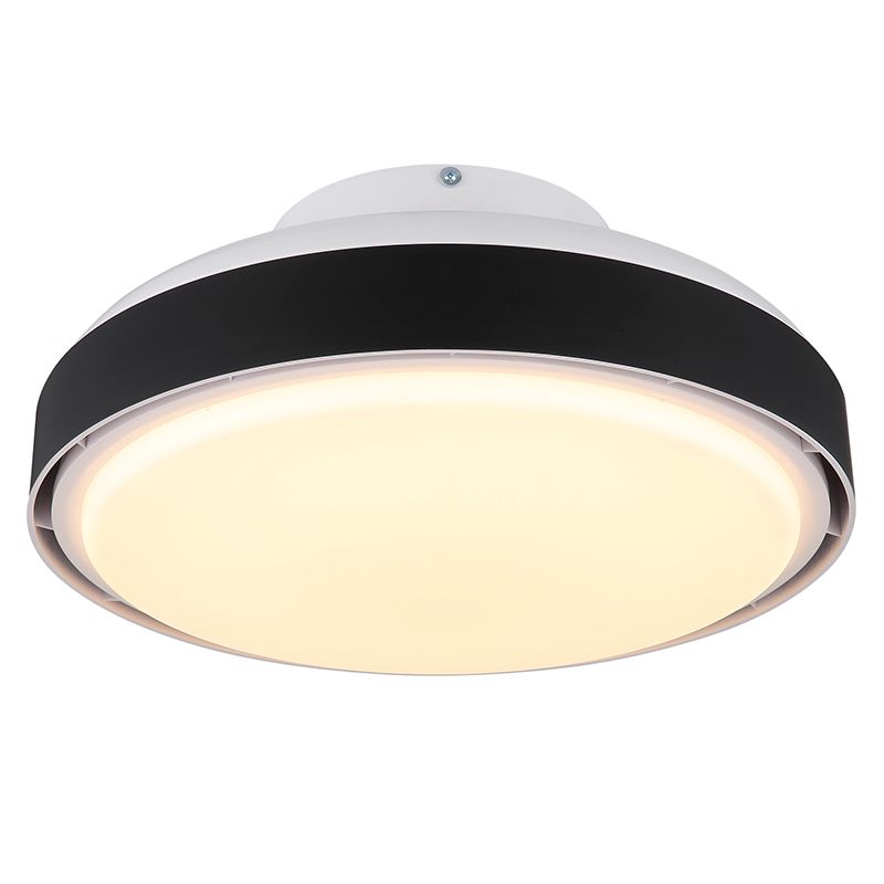 Svart modern takfläkt plast, Madhavi, 40W, varm till kall vit justerbar LED, met fjärrkontroll