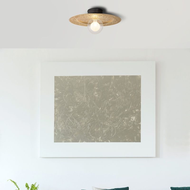 Svart klassisk taklampa metall, Rimke