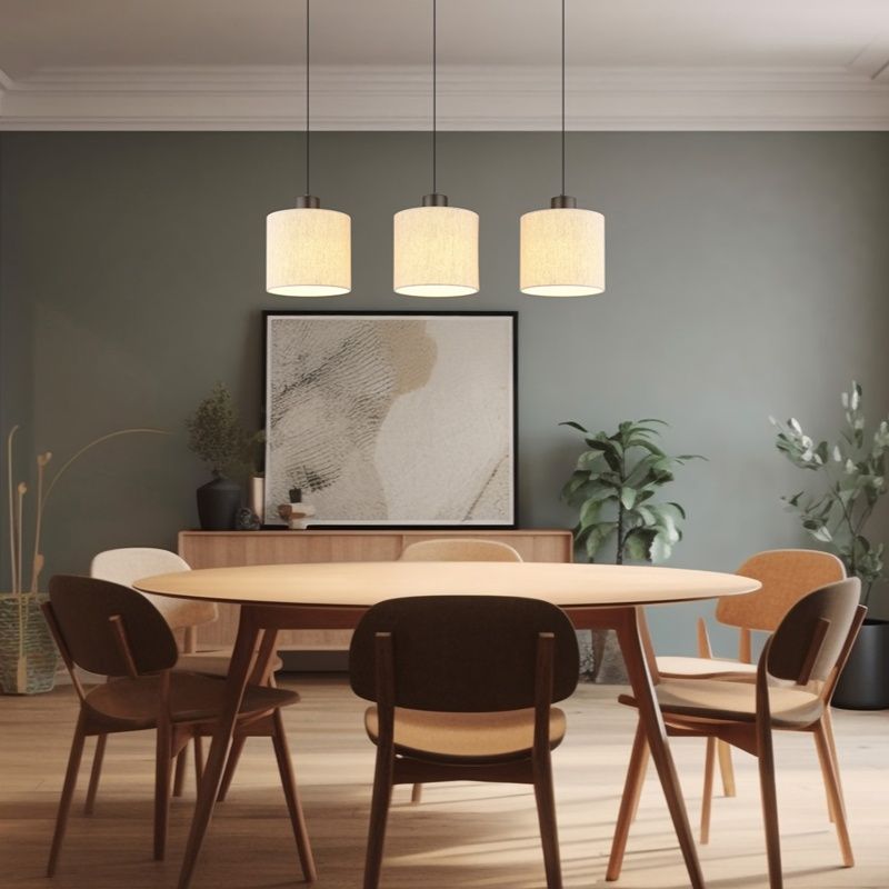 Krämfärgad modern fönsterlampa tyg, Thieu, 24W, 3000K LED