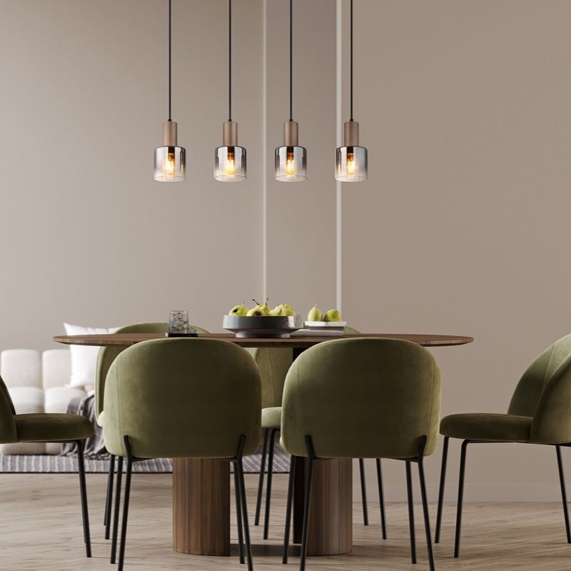 Brun design fönsterlampa glas, Warren