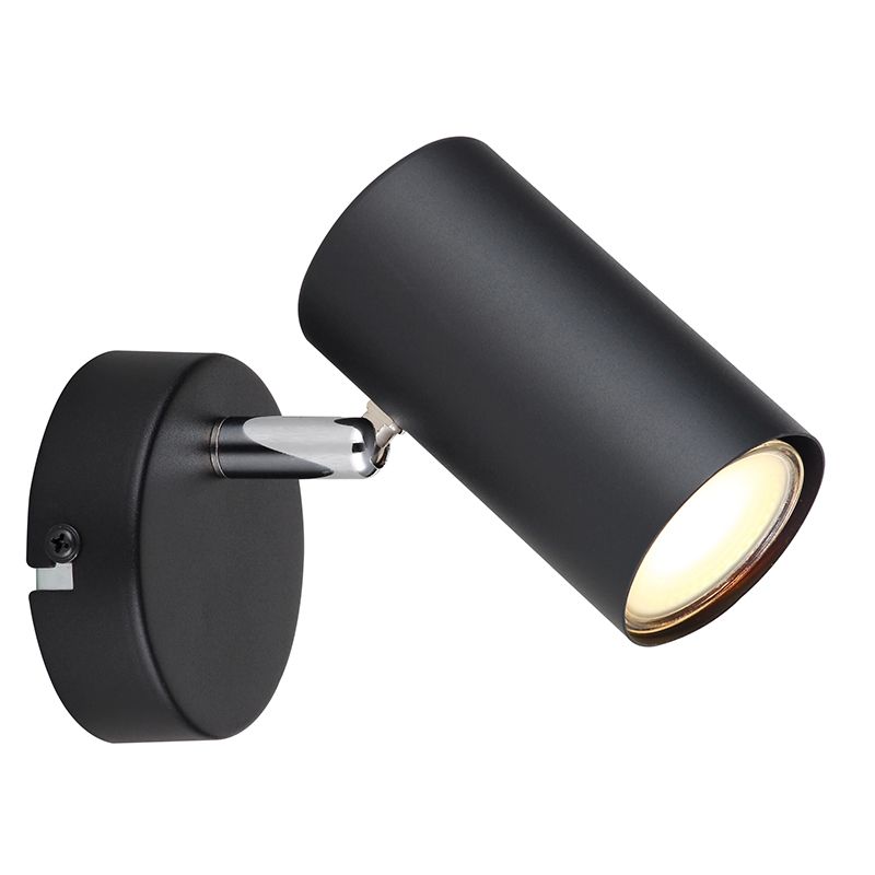 Svart modern väggspotlight metall, Rainer