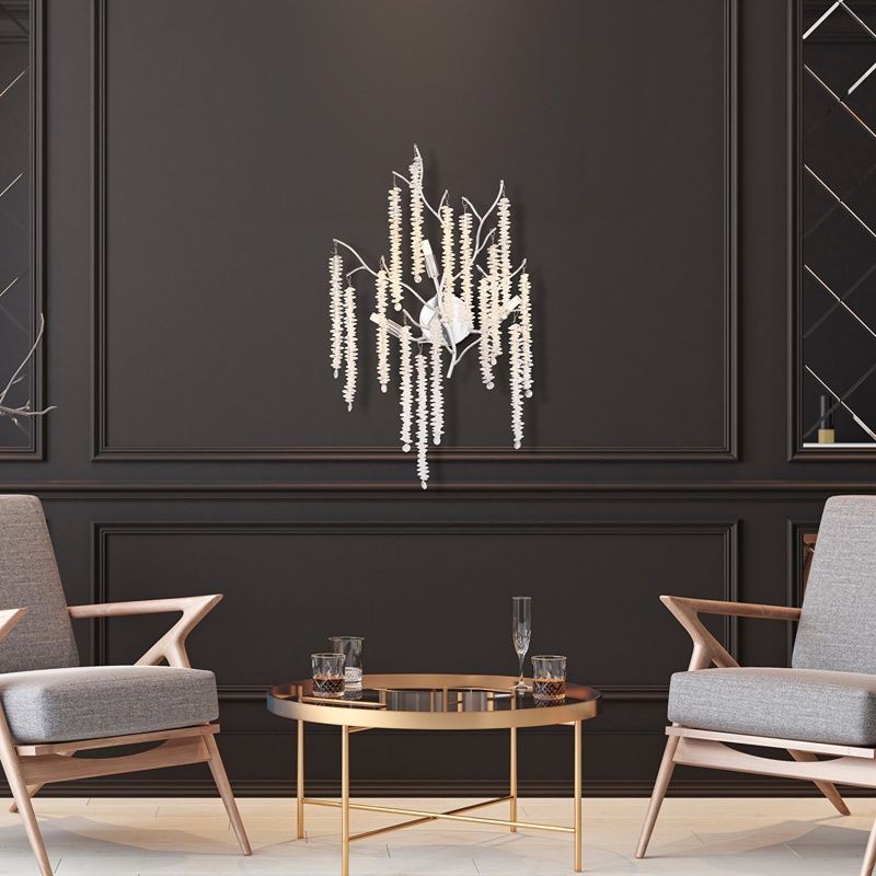 Krom design vägglampa aluminium, Lanah