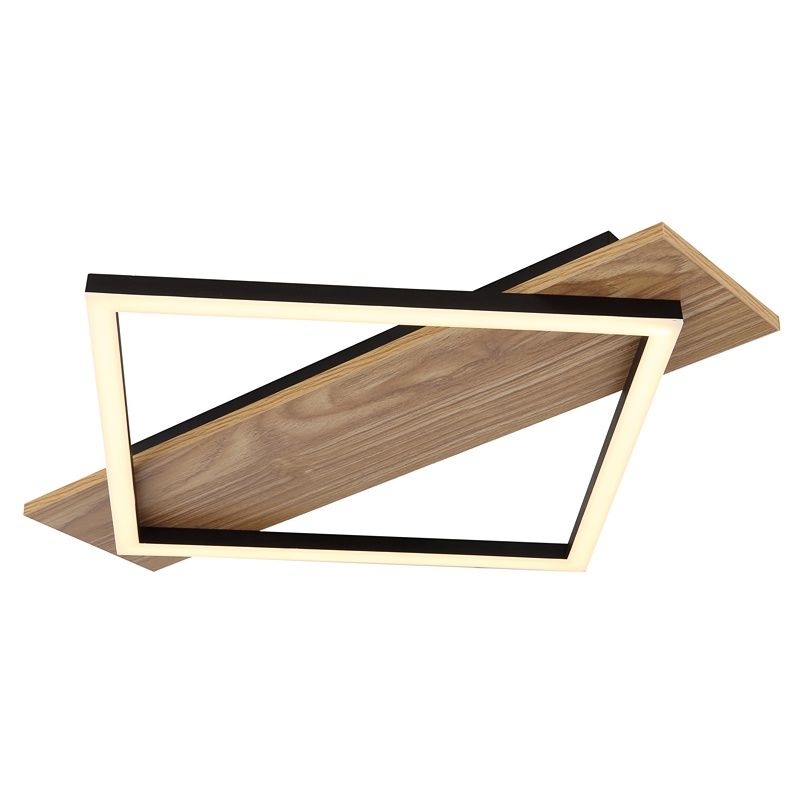 Svart design taklampa metall, Beniamino, 18W, 3000K LED