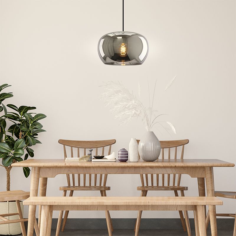 Design pendellampa matbord grå, Vidro