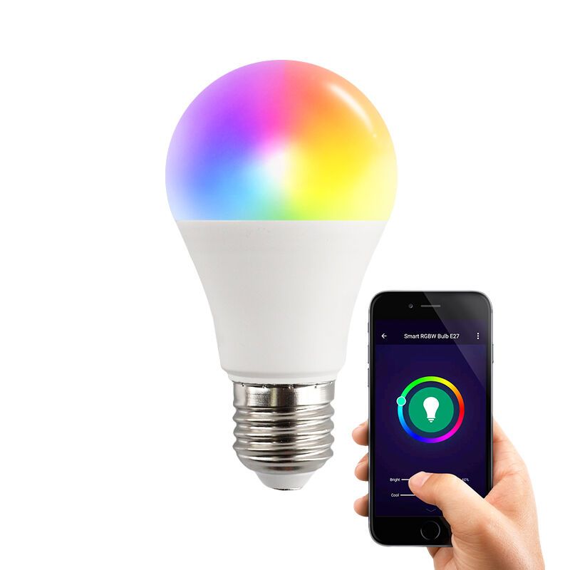 E27 Wifi Smart LED lampa, alla färger och varmvit