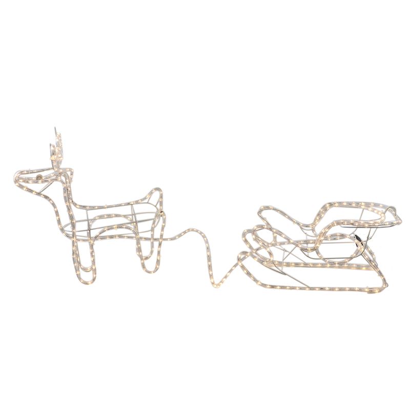 Ljusslinga med ren och släde