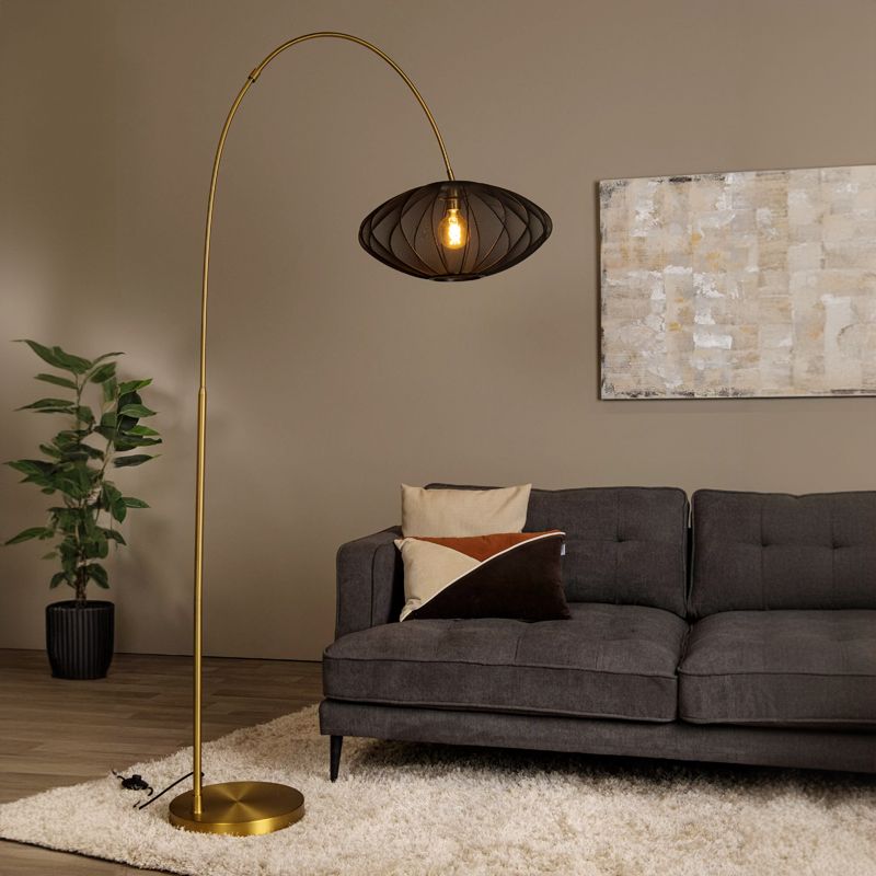 Svart golvlampa modern, Corina, med brytare Svart golvlampa modern, Corina, med brytare