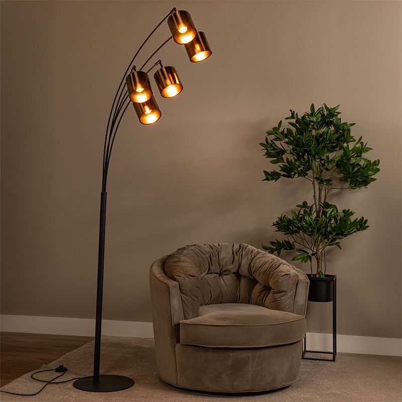 Rostfärgad golvlampa modern, Rankos, med brytare