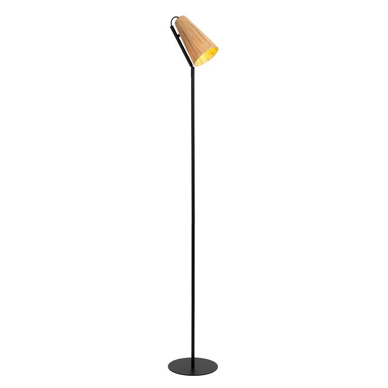 Rotting golvlampa brun, Bensen, med brytare Rotting golvlampa brun, Bensen, med brytare