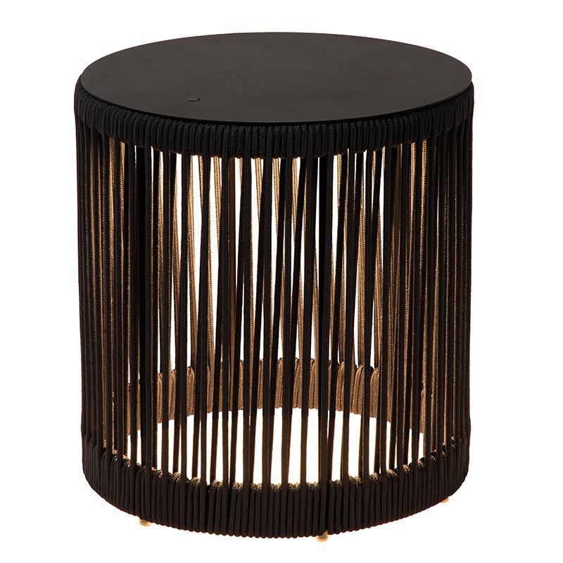 Svart uppladdningsbar golvlampa modern, Pingi, 3W, 3000K LED, IP44, 3 stegs dimmer