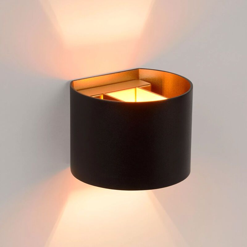 Svart up down vägglampa modern, Xio Svart up down vägglampa modern, Xio