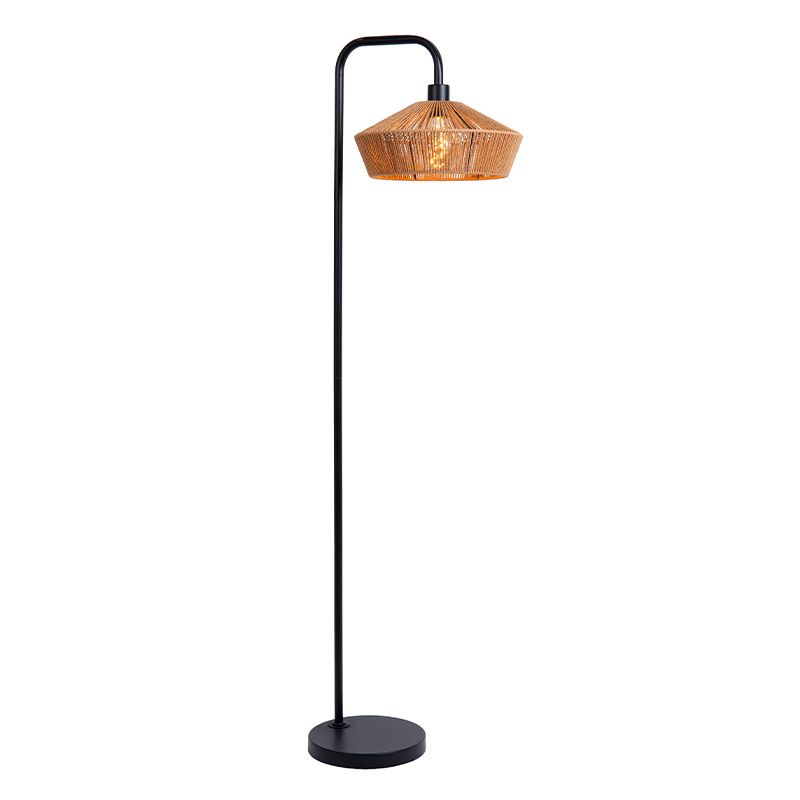 Papper golvlampa brun, Yunkai, med brytare