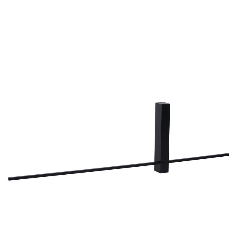 Svart vägglampa modern, Segin, 6W, 2700K LED