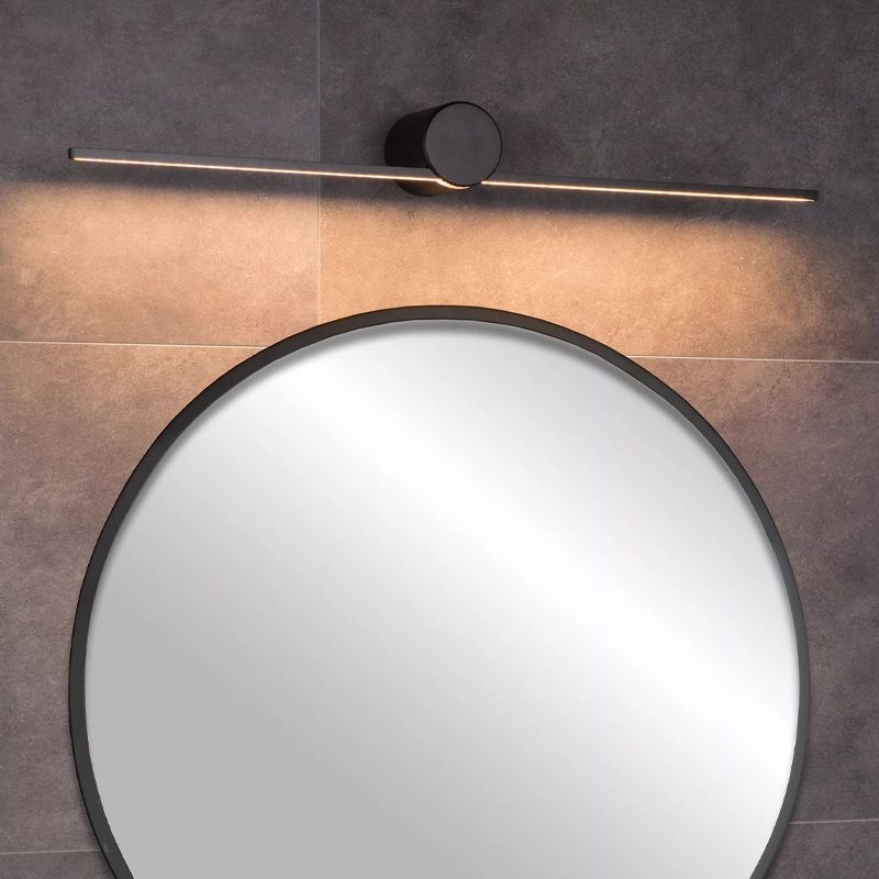 Svart vägglampa modern, Mizar, 6W, 2700K LED, IP44