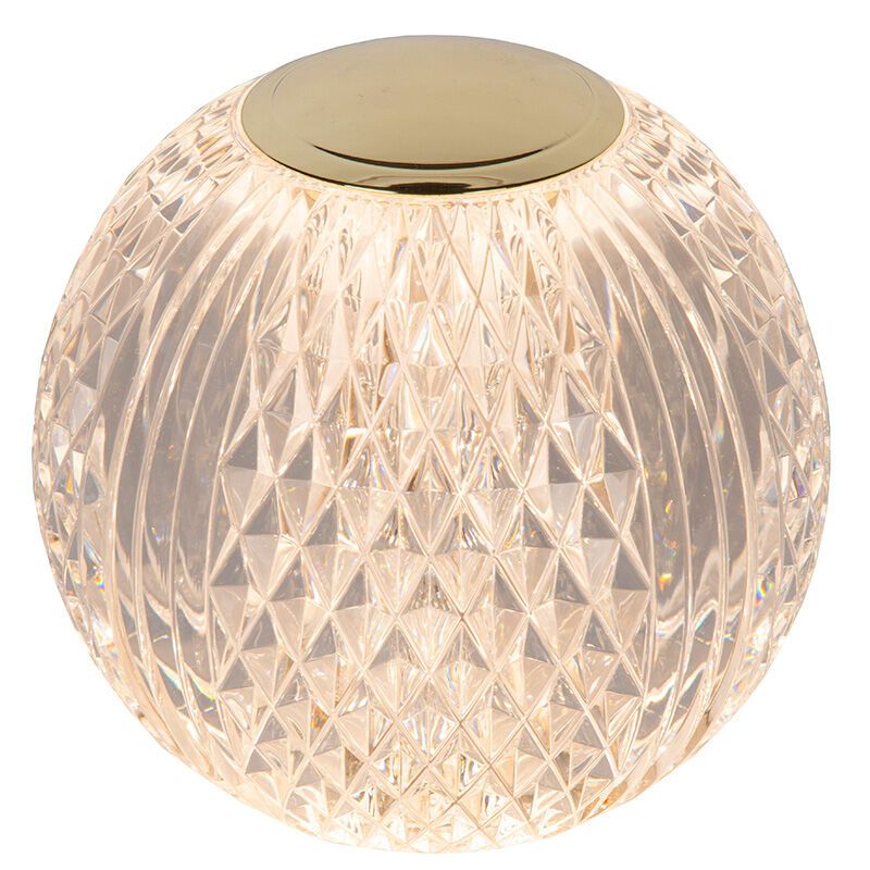 Transparent bordslampa modern, Cintra, 2W, 2700K LED, 3 stegs dimmer