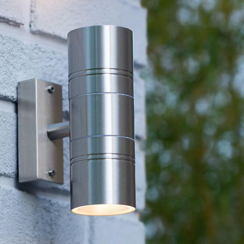 Krom up down vägglampa modern, Arne, IP44 Krom up down vägglampa modern, Arne, IP44
