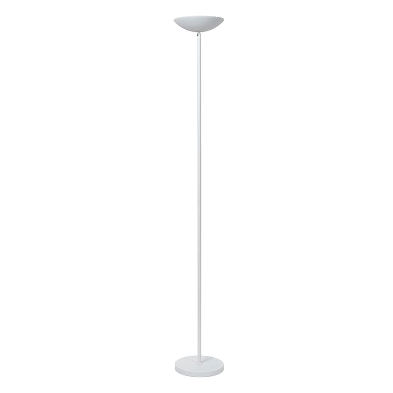 Vit läslampa golv modern, Zenith, 20W, 3000K LED, med beröringsdimmer