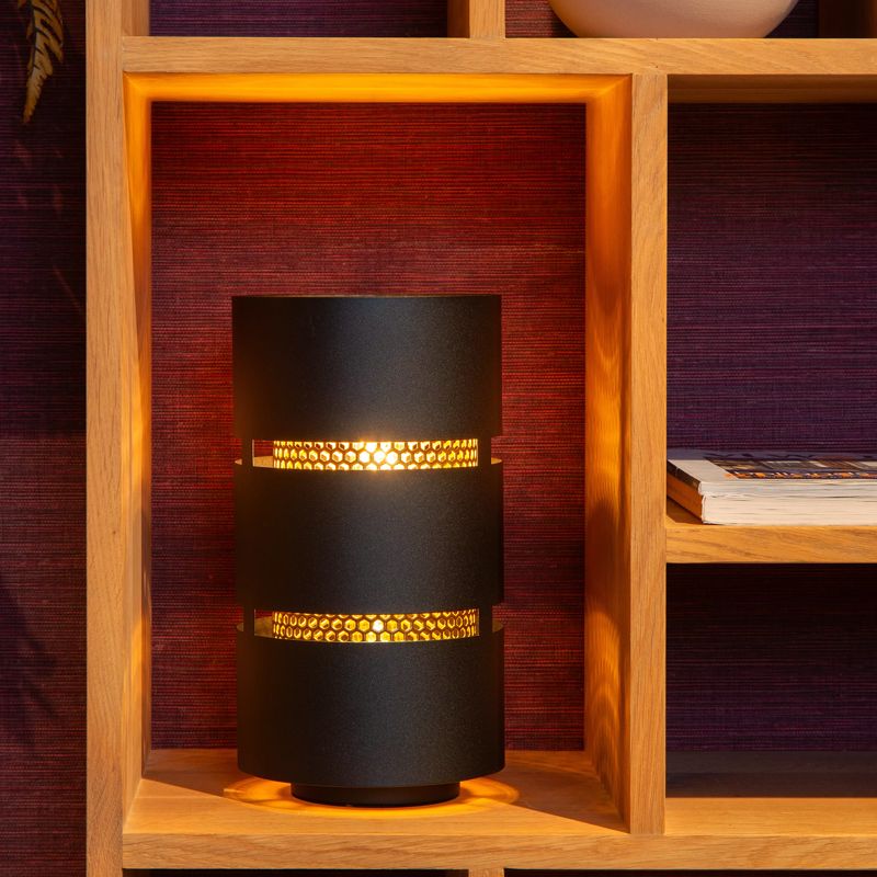 Svart bordslampa modern, Rosas, med brytare