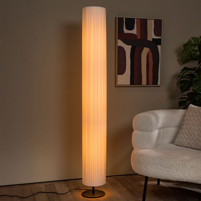 Vit golvlampa modern, Fold, med brytare