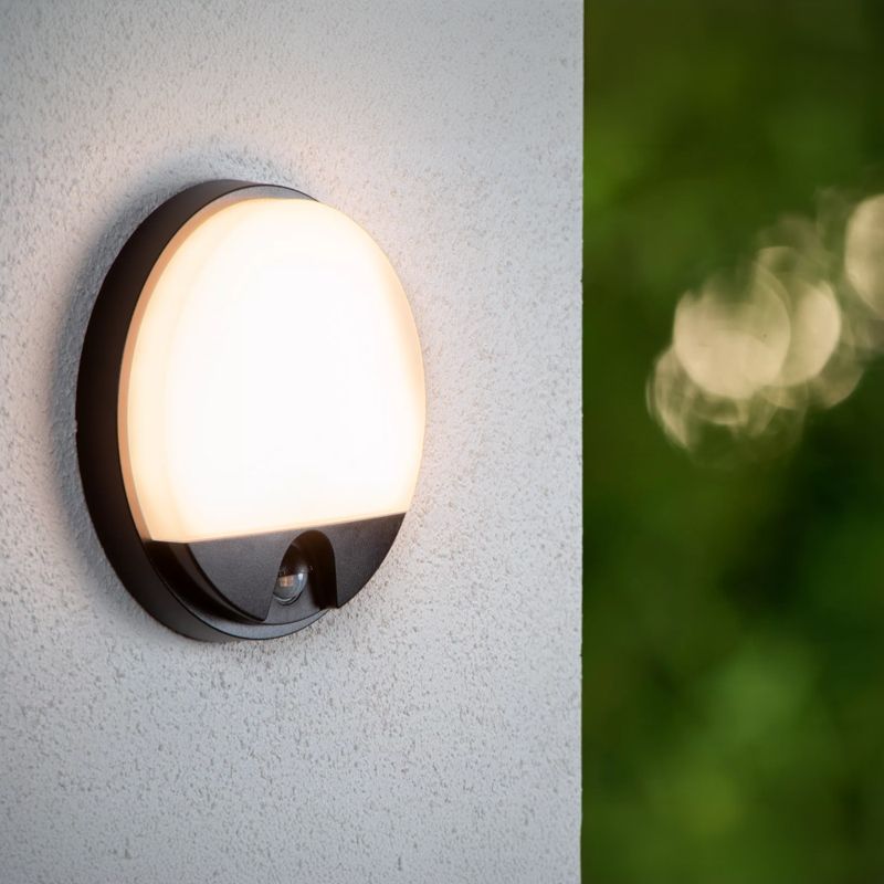 Svart badrumslampa vägg modern, Hups Ir, 10W, 3000K LED, IP54 Svart badrumslampa vägg modern, Hups Ir, 10W, 3000K LED, IP54