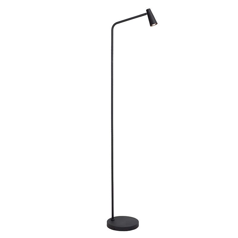 Svart uppladdningsbar golvlampa modern, Stirling, 3W, 2700K LED, med beröringsdimmer Svart uppladdningsbar golvlampa modern, Stirling, 3W, 2700K LED, med beröringsdimmer
