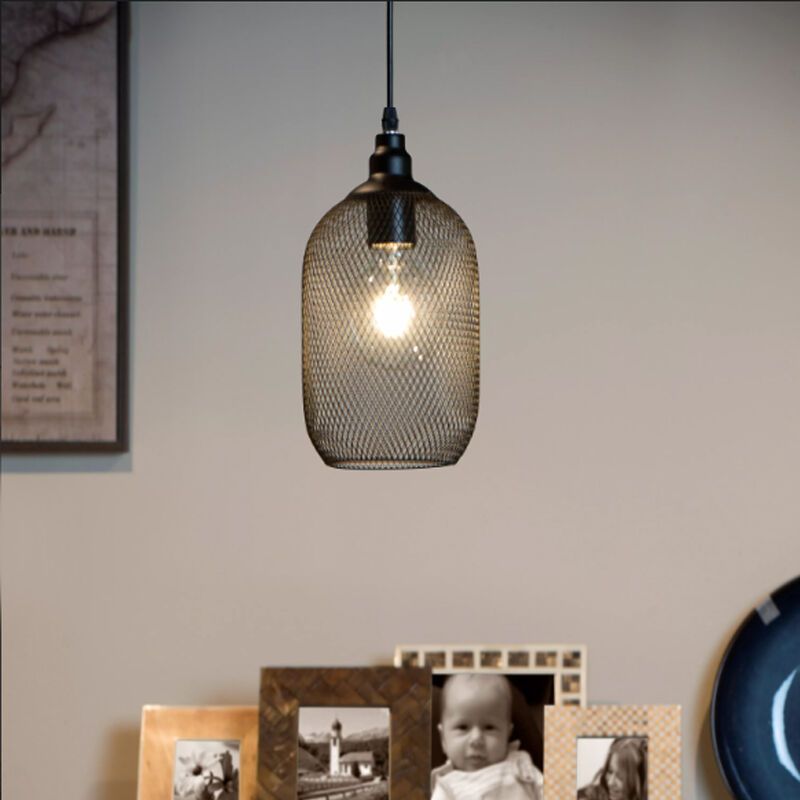 Svart fönsterlampa retro, Mesh Svart fönsterlampa retro, Mesh