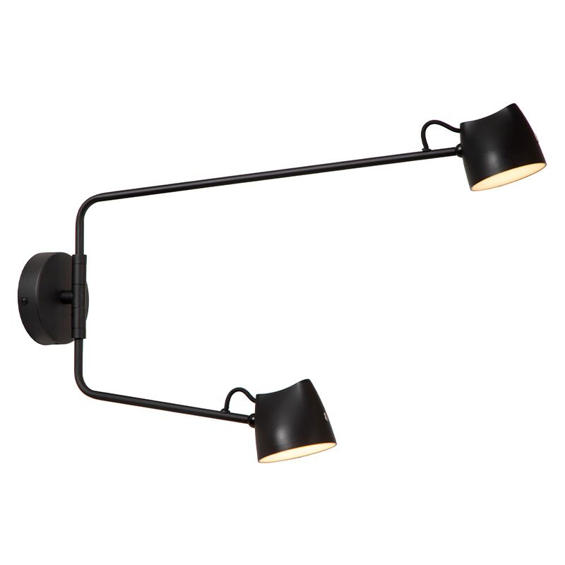 Svart uppladdningsbar vägglampa rustik, Milne, 6W, 2700K LED, med beröringsdimmer