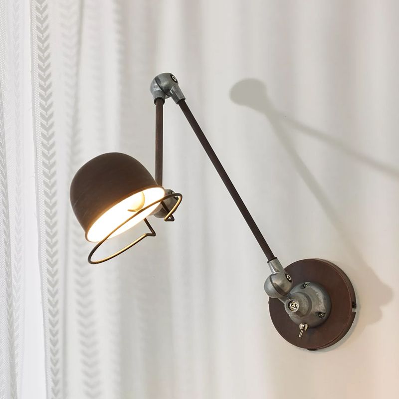 Rostfärgad vägglampa industri, Honore, med brytare Rostfärgad vägglampa industri, Honore, med brytare