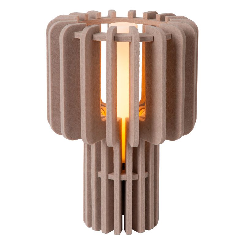 Taupe bordslampa modern, Rollo, med brytare Taupe bordslampa modern, Rollo, med brytare
