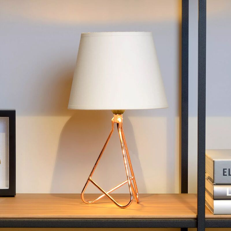 Koppar bordslampa modern, Gitta, med brytare