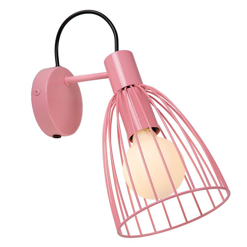 Beige vägglampa barn tyg, Macarons