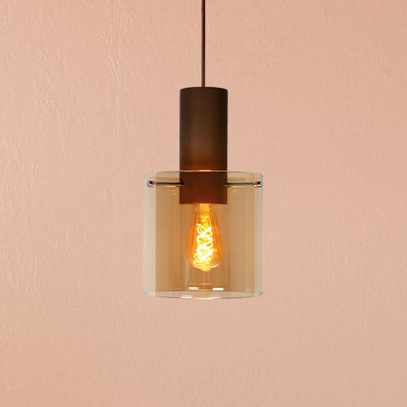 Bärnstensfärgad fönsterlampa vintage, Toledo