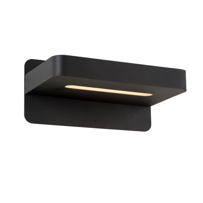 Svart vägglampa modern, Atkin, 5W, 2700K LED, med brytare
