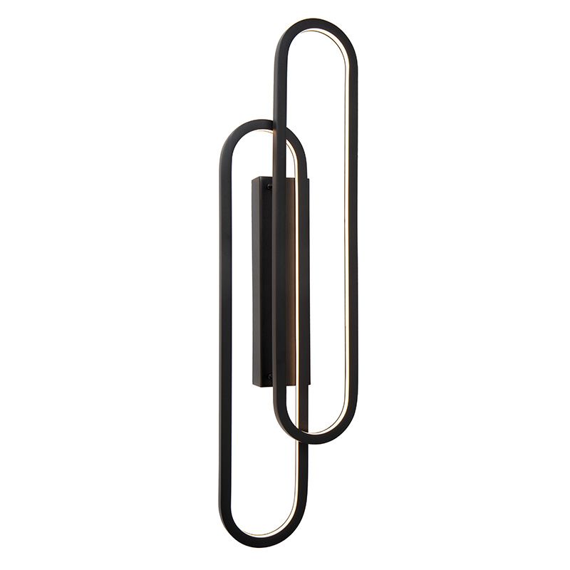 Svart vägglampa modern, Thelma, 33W, dim to warm LED Svart vägglampa modern, Thelma, 33W, dim to warm LED
