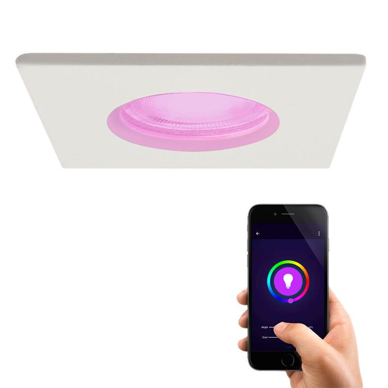Modern smart infällda spotlight vit, Jule, IP65, 4,5W, RGBW Modern smart infällda spotlight vit, Jule, IP65, 4,5W, RGBW