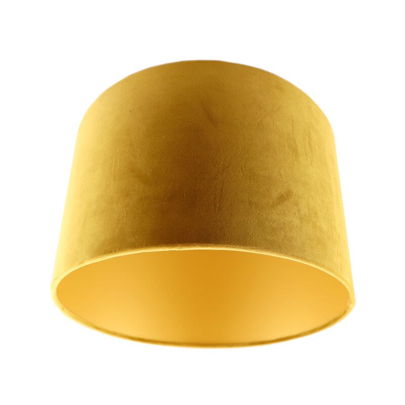 Modern velour lampskärm gul, Madelyn