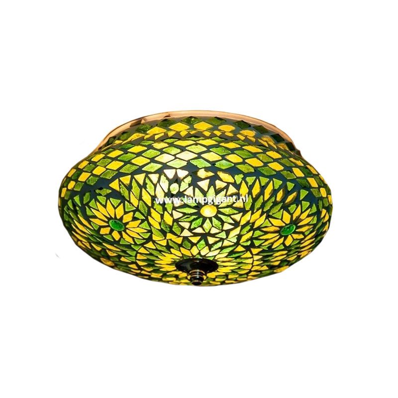 Grön orientalisk plafond mosaik, Mimoun
