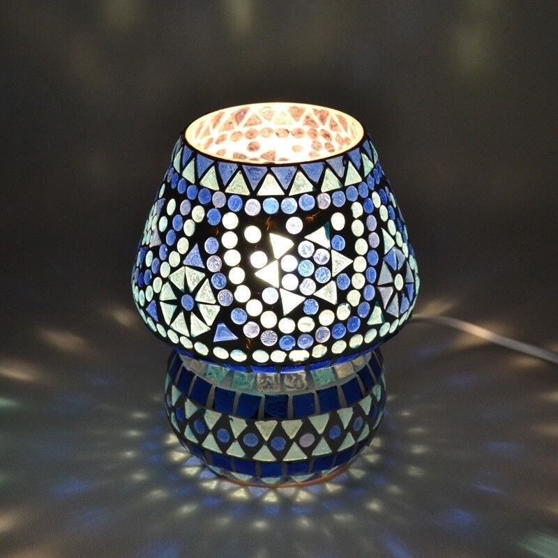 Blå orientalisk bordslampa mosaik, Rachel Blå orientalisk bordslampa mosaik, Rachel