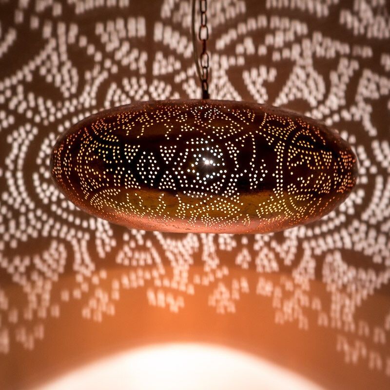 Koppar orientalisk fönsterlampa filigran, Zina