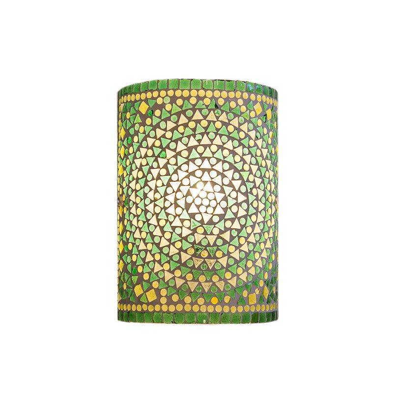 Grön orientalisk vägglampa mosaik, Mahdia Grön orientalisk vägglampa mosaik, Mahdia