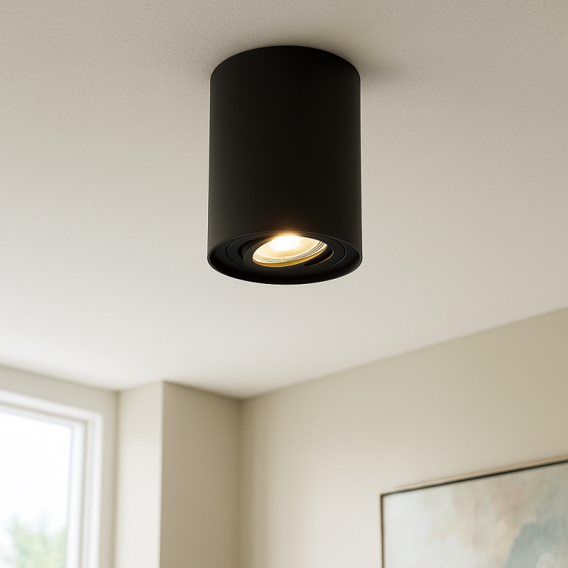 Modern utanpåliggande spotlight svart, Onno Modern utanpåliggande spotlight svart, Onno