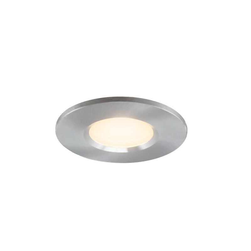 Silver mini infälld spotlight aluminium, Philomena, 1,5W, 3000K LED, IP44