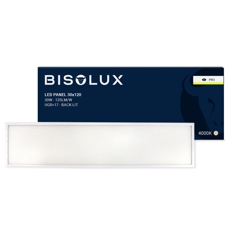 LED panel 30x120 - 135 lm/W - UGR<17 - 4000K - bakgrundsbelyst