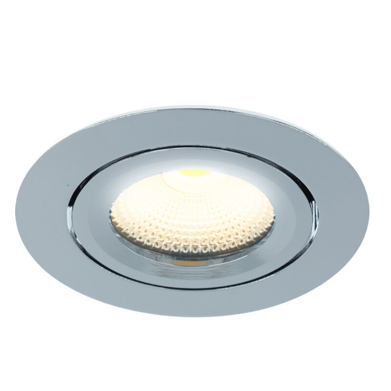 Krom infälld spotlight med 12V transformator, Wimke, 5W, 2700K LED, IP44