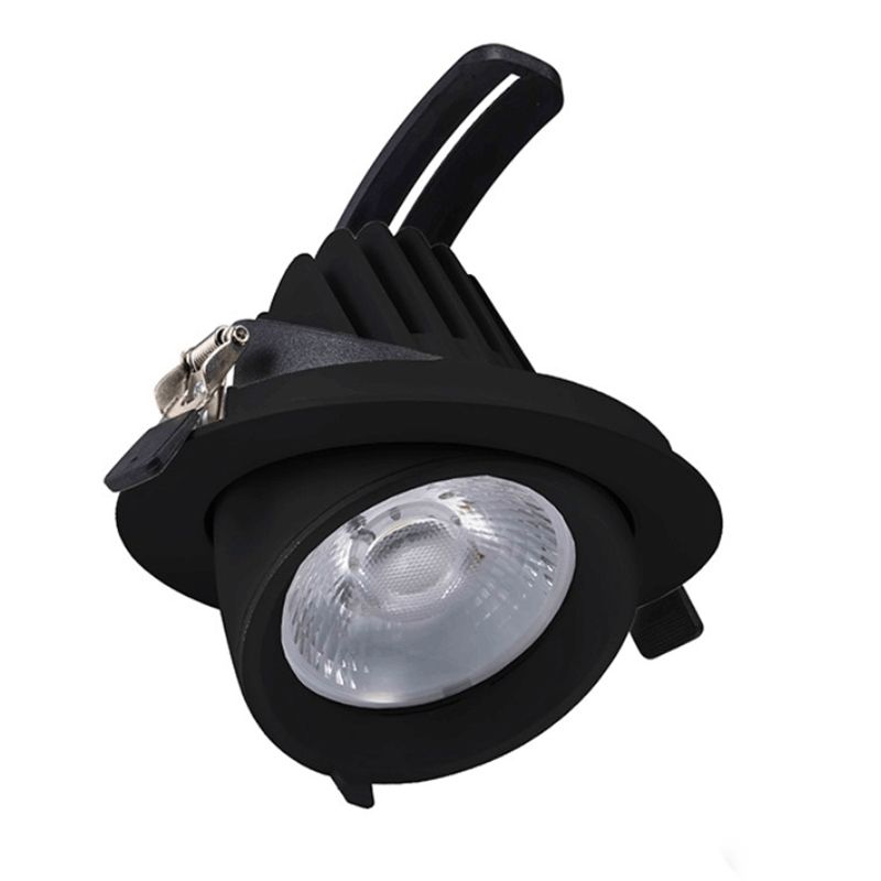 Svart downlight aluminium, Shanaya, 30W, white switch LED