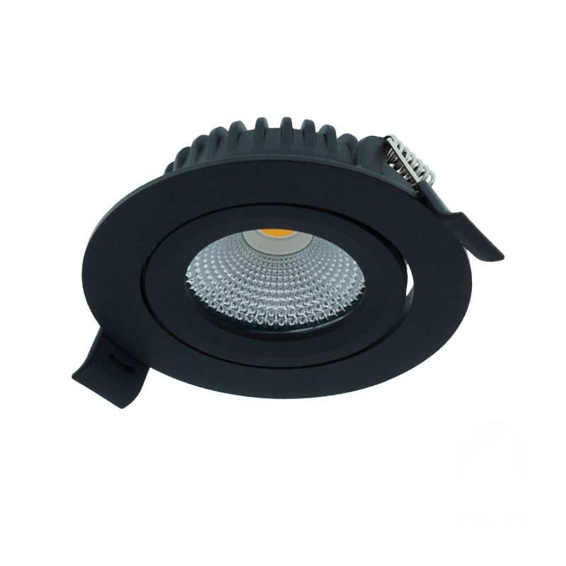 Svart downlight aluminium, Wimke, 5W, RGBW LED, IP54 Svart downlight aluminium, Wimke, 5W, RGBW LED, IP54