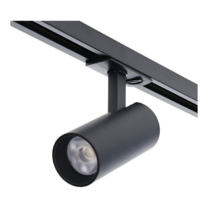Svart 1 fas spotlight skena aluminium, Enno, 10W, white switch LED Svart 1 fas spotlight skena aluminium, Enno, 10W, white switch LED